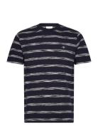 GANT Striped Ss T-Shirt Marinblå