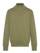 GANT Shield Cotton Half Zip Grön
