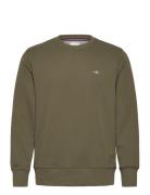 GANT Reg Shield C-Neck Sweat Khaki Green