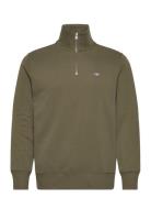 GANT Reg Shield Half Zip Sweat Svart