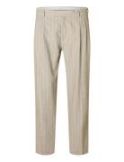 Selected Homme Slhrelaxed-Malik Sun Pinstriped Trs Beige