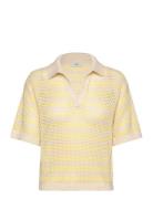 JDY Jdytikka S/S Polo Pullover Knt Noos Gul