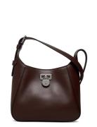 Lauren Ralph Lauren Leather Small Tanner Shoulder Bag Brun