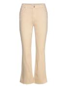 Mango Sienna Flared Cropped Jeans Beige