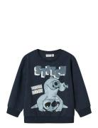 Name It Nmmjasp Stitch Nreg Sweat Unb Wdi Marinblå