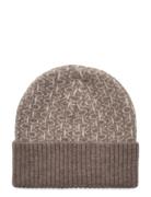 Calvin Klein Monogram Fold Turn Up Beanie Brun