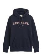 GANT Graphic Sweat Hoodie Marinblå