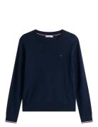 Tommy Hilfiger Co Jersey Stitch Ls C-Nk Swt Marinblå