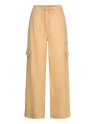 Mango Linen Cargo Trousers Beige