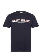 GANT Graphic Ss T-Shirt Marinblå