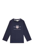 GANT Archive Sheild Ls T-Shirt Marinblå
