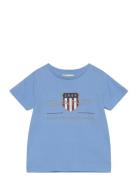 GANT Archive Shield Ss T-Shirt Blå