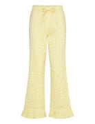 Gina Tricot Gingham Seersucker Trousers Gul