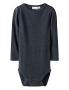 Name It Nbnwax Wool Rib Ls Body Noos Marinblå