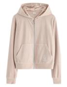Lindex Hoodie I Velour Kräm