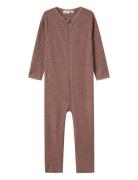 Name It Nmfwang Wool Needle Nightsuit Solid Brun