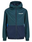 Jack & J S Jjerush Blocking Hood Bomber Noos Jnr Marinblå