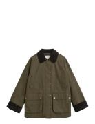 GANT Waxed Cotton Barn Jacket Khaki Green
