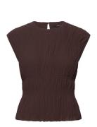 French Connection Saylor Gtt Slvlss Top Brun