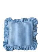 Mimou Frill Cushion Stripe Blå