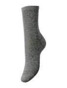 Pieces Pcsebby Glitter Long Aop Socks Noos Bc Grå