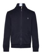 Ralph Lauren Kids Cotton Full-Zip Sweater Marinblå