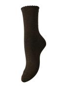 Pieces Pcsebby Glitter Long Socks Noos Bc Brun