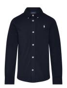 Ralph Lauren Kids Featherweight Cotton Mesh Shirt Svart