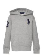 Ralph Lauren Kids Big Pony Fleece Hoodie Grå