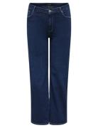 ONLY Carmakoma Carwilly Hw Wide Jeans Cro Noos Blå