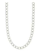 Pilgrim Charm Curb Necklace Silver-Plated Silver