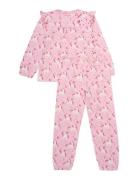 Minymo Pyjamas Ls Set Aop Rosa