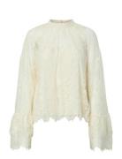 YAS Yasarizona Ls Lace Top - D2D Kräm