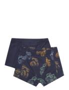 Minymo Boxers 2-Pack Aop Marinblå