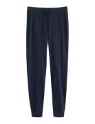 Lindex Trousers Tapered Aop Dots Marinblå