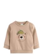 Lindex Sweatshirt Applique Beige