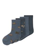 Name It Nmmwak Wo/Bl 4P Sock Blå