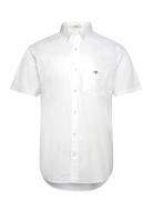 GANT Reg Cotton Linen Ss Shirt Vit