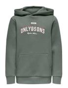 ONLY & SONS Osjceres Reg Vintage Print Hood Swt Noos Grön