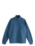 Lindex Sweater Halfzip Solid Cut N S Blå