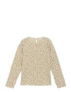 Minymo T-Shirt Ls Aop Rib Rosa