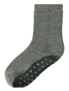 Name It Nmmwaksi Wo/Bl Terry Sock Extra Non Skid Grå