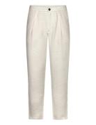 Mango Straight-Fit Pleated Trousers Vit