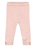 Mango Stripes Knitted Leggings Rosa