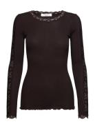 Rosemunde Rwbernadine Organic Ls O-Neck Lace Brun