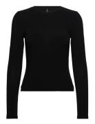 Vero Moda Vmannie Ls O-Neck Top Jrs Noos Svart