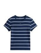 Tommy Jeans Tjw Slim Essential Rib Ss Ext Marinblå