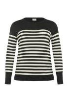 Kaffe Curve Kclizzy Striped Knit Pullover Svart