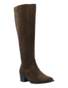 Bianco Biacarol Chelsea Knee High Boot Oily Suede Brun