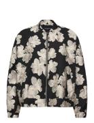 French Connection Lora Poly Jacquard Bomber Svart